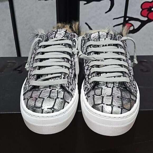 P448 Clara Leather Faux Fur Lined Slip-On Shoes Size 35 - Picture 4 of 10